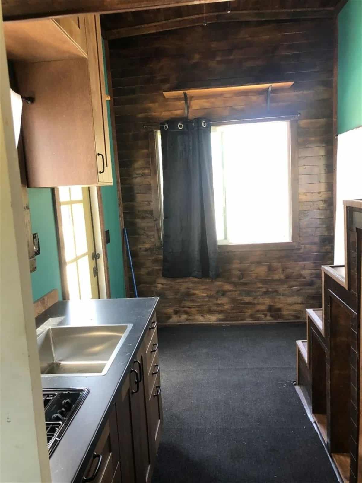 Living area of bargain tiny home