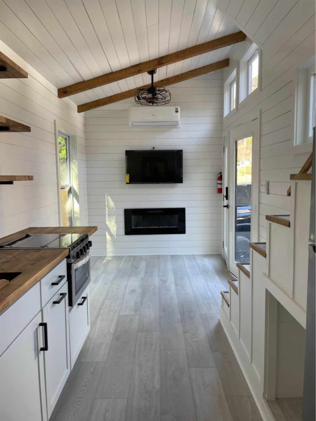 Stunning white interiors of Certified Tiny House on Wheels