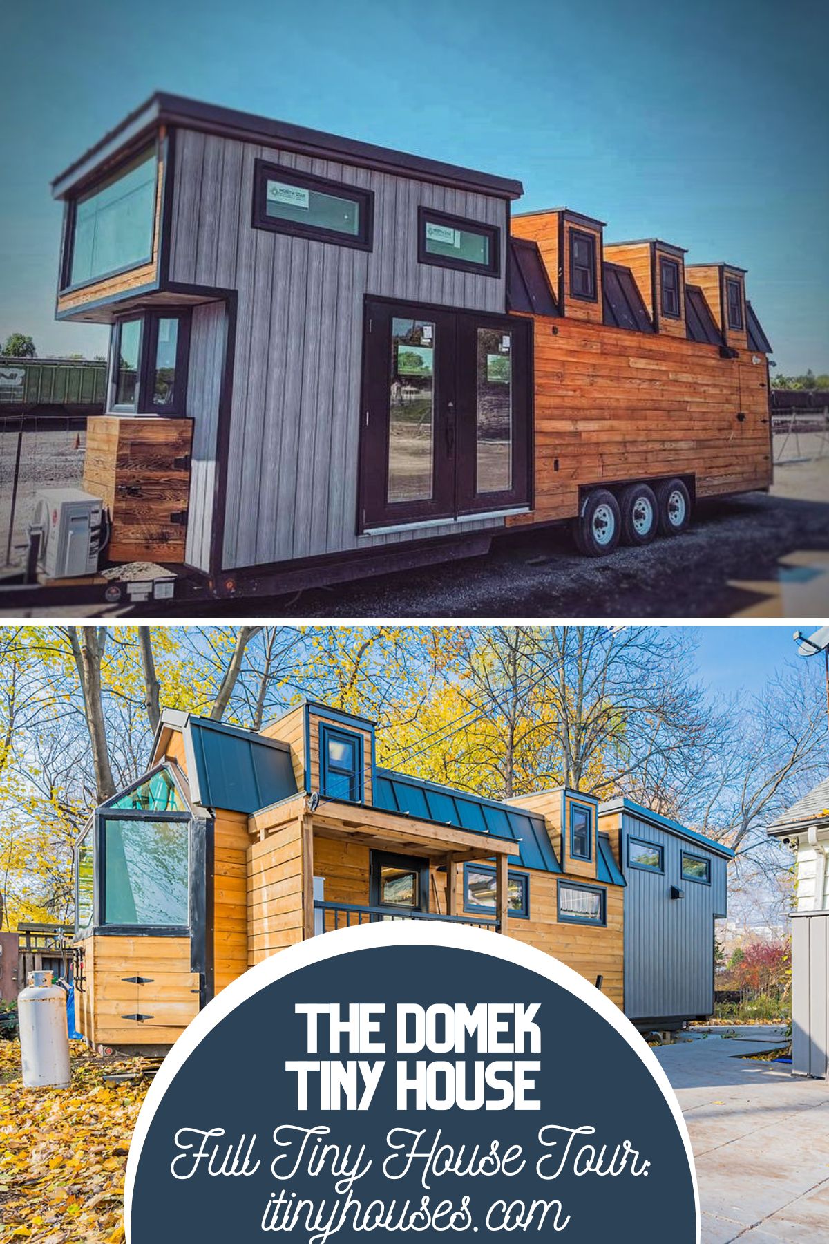 The Domek Tiny Home Includes 3 Loft Spaces in Modern Style