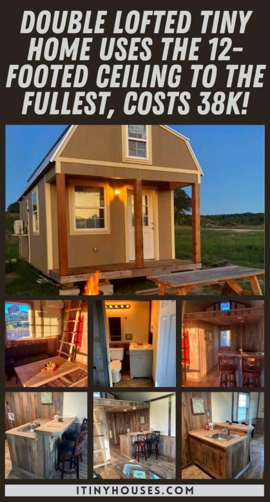 Double Lofted Tiny Home Uses the 12-footed Ceiling to the Fullest, Costs 38k! PIN (1)