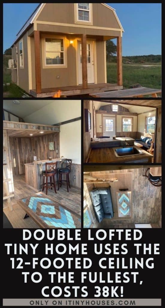 Double Lofted Tiny Home Uses the 12-footed Ceiling to the Fullest, Costs 38k! PIN (2)