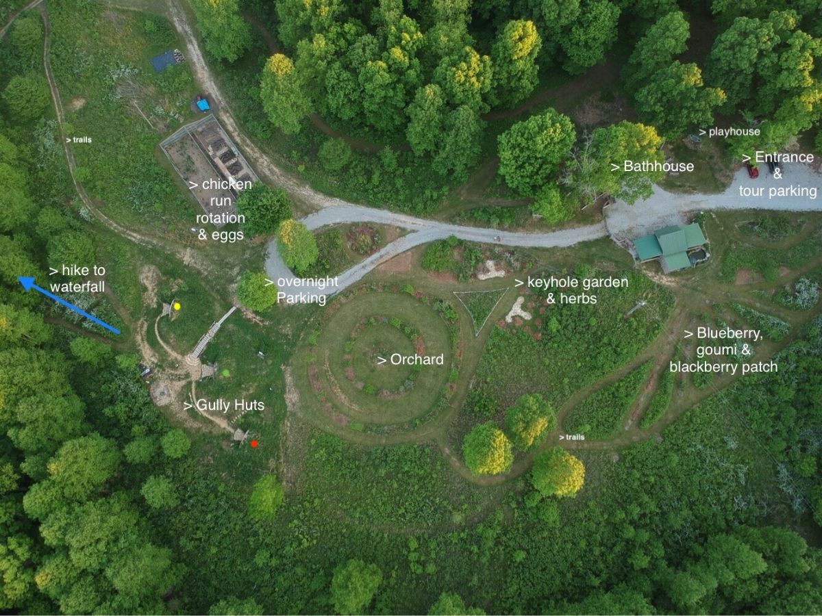 overhead map of forest gully farms