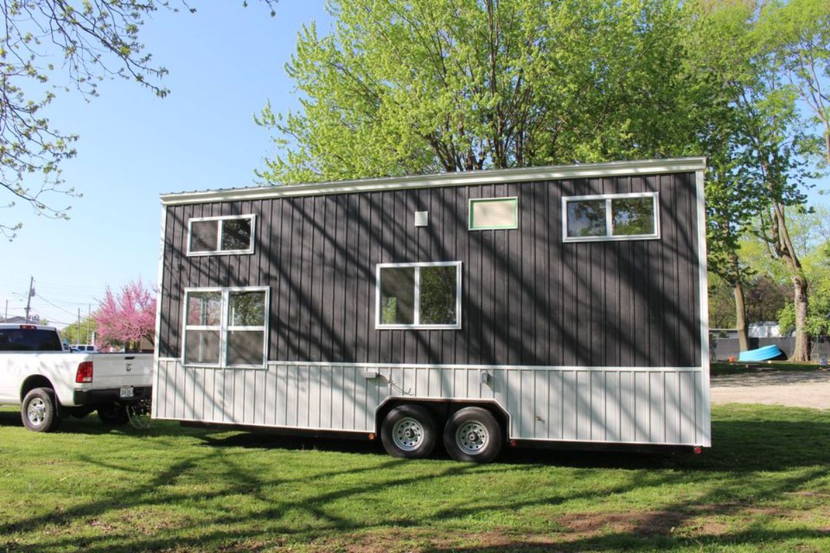Huge windows all over the NOAH certified tiny home