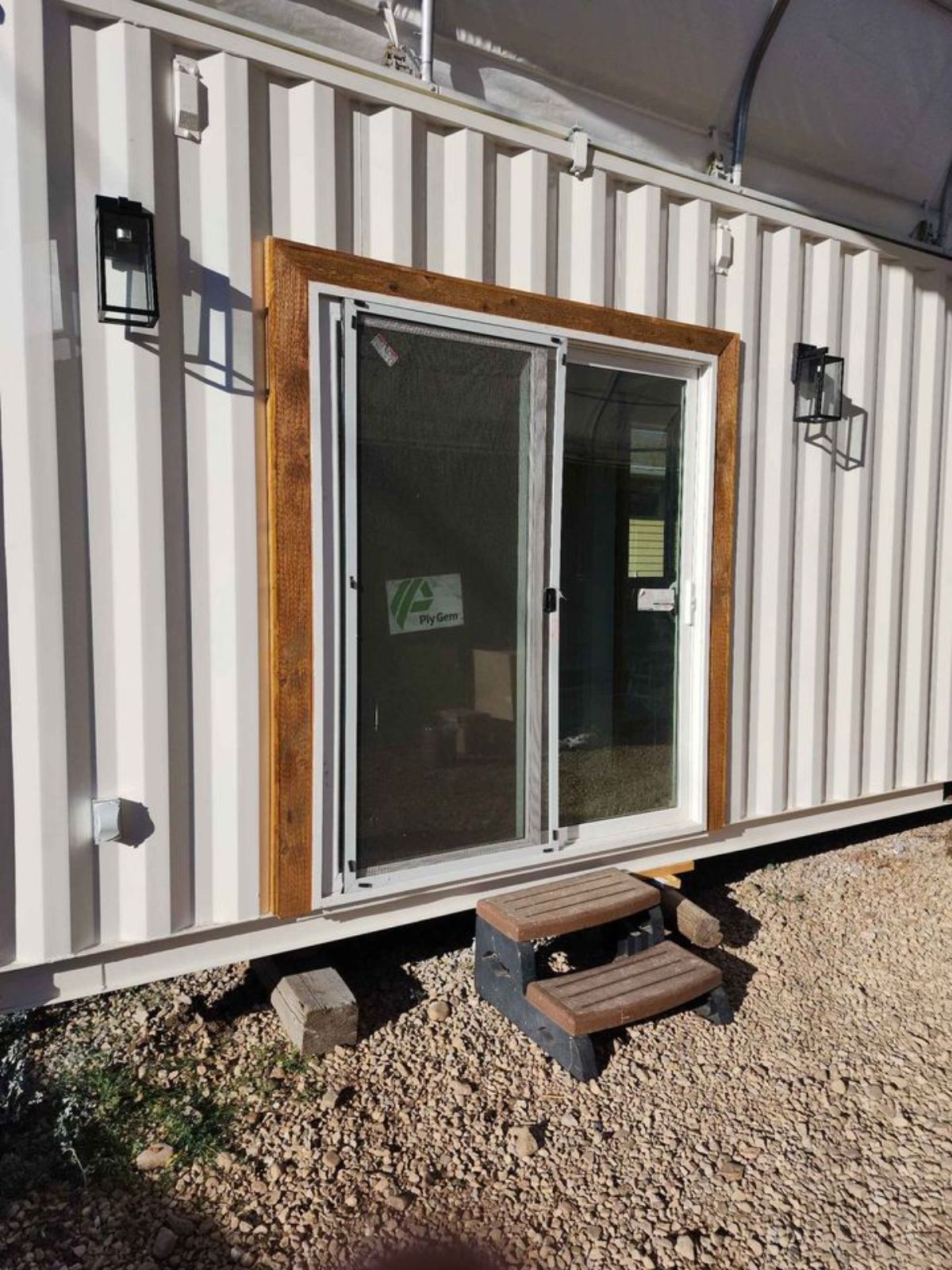 Main entrance view of Shipping Container Home