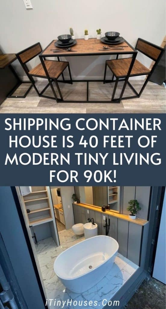 Shipping Container House Is 40 Feet of Modern Tiny Living for 90k! PIN (1)