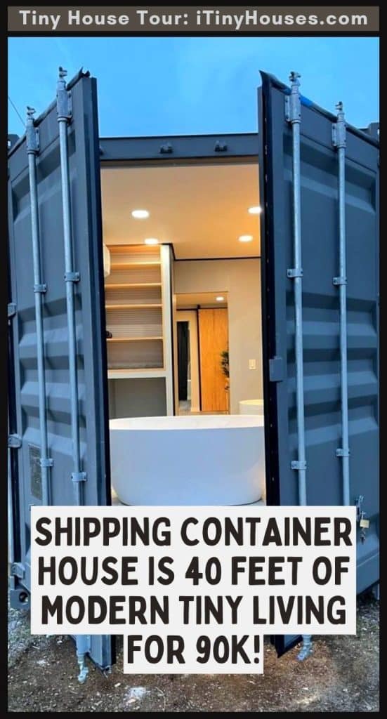 Shipping Container House Is 40 Feet of Modern Tiny Living for 90k! PIN (3)