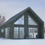 gray tiny home with picture windows