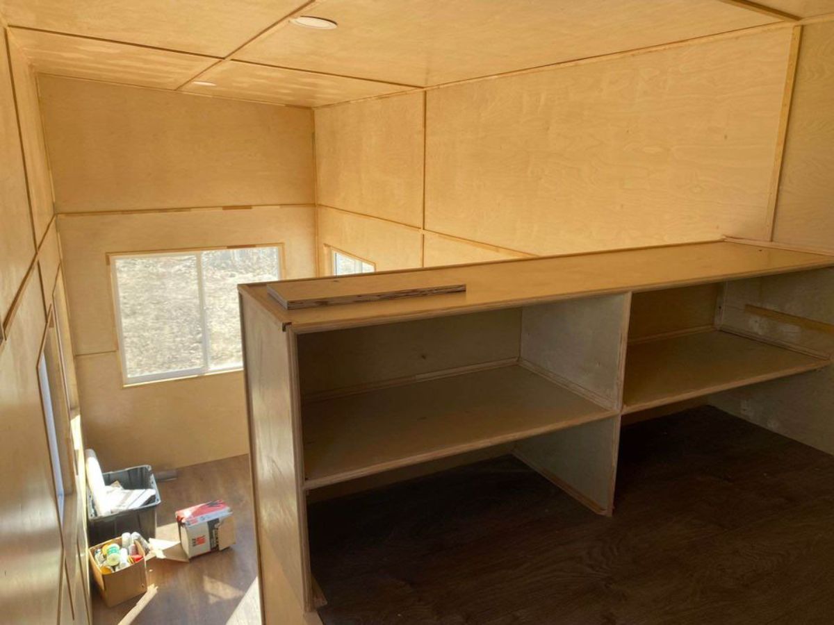 Storage cabinets in the loft bedroom