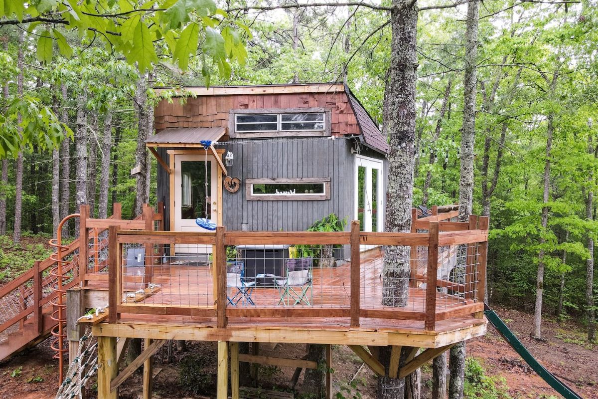 treehouse in woods