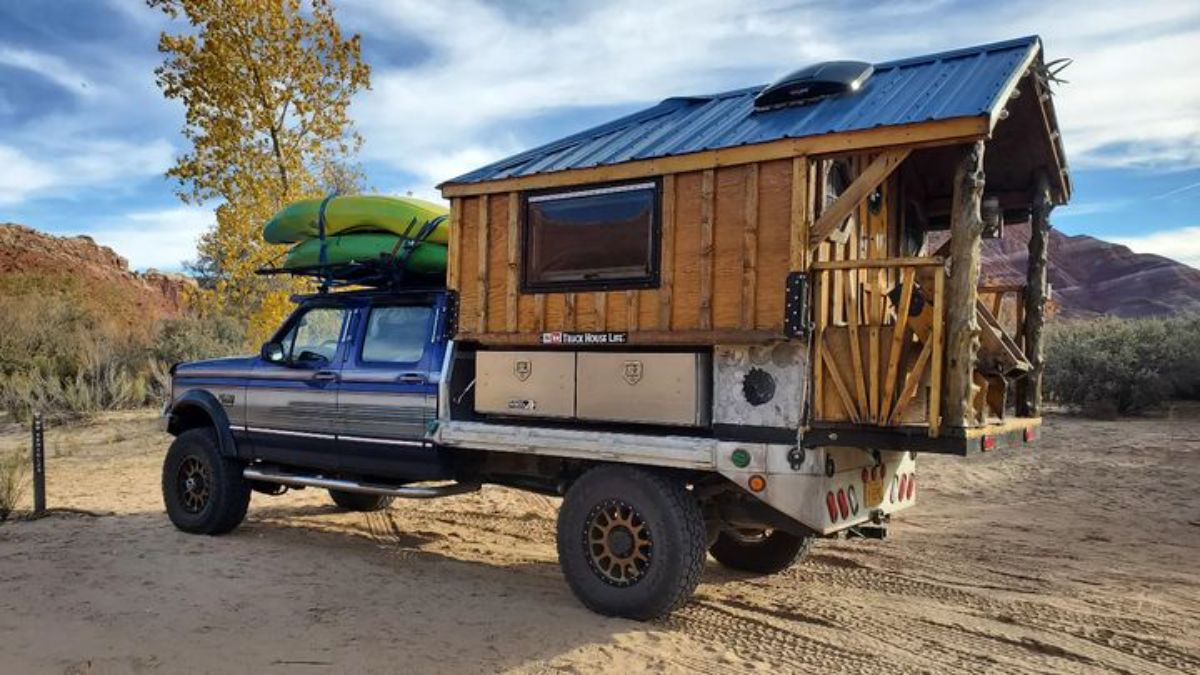 tiny house camper on truck bed