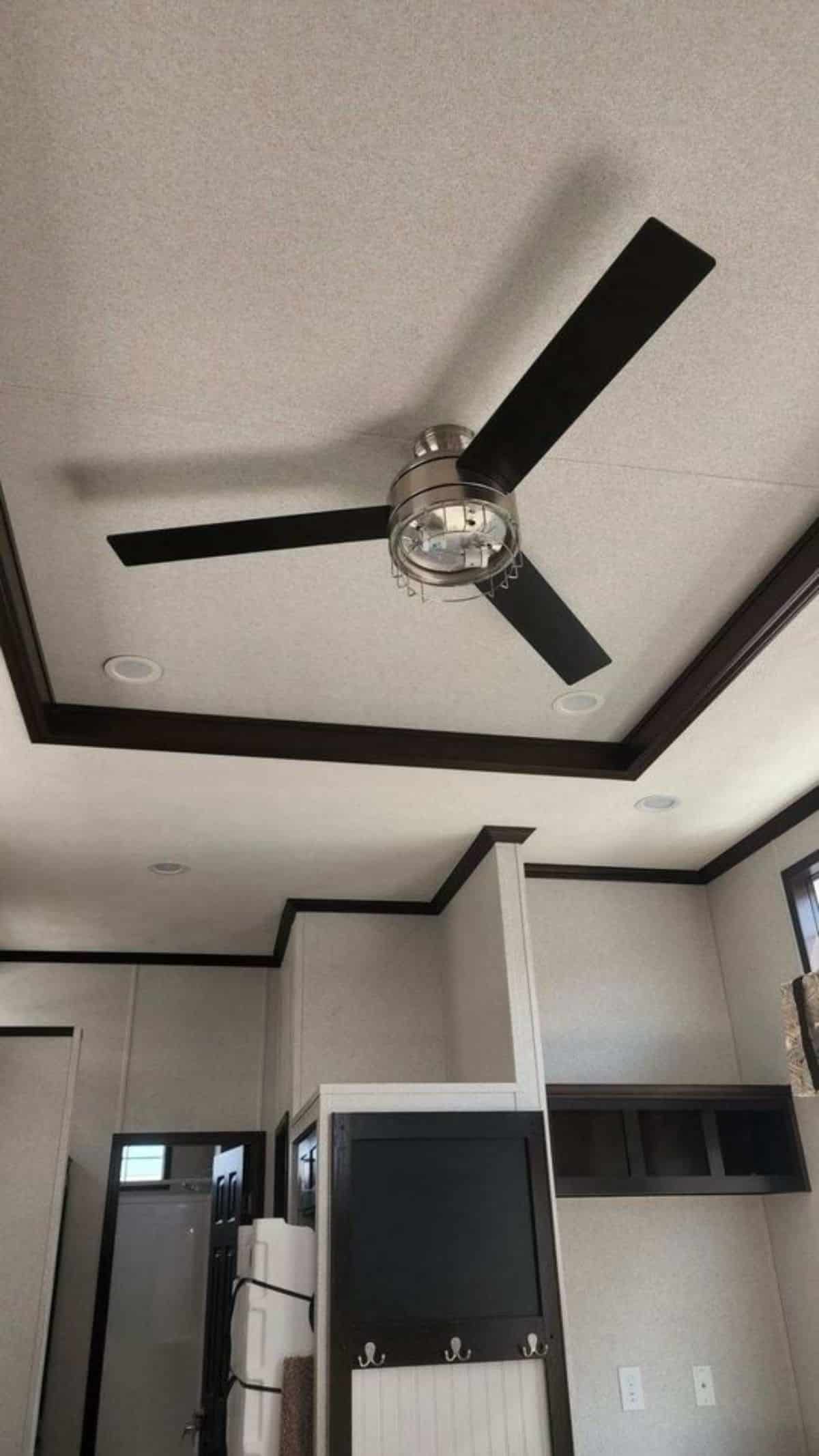 Huge fan is installed in the living area