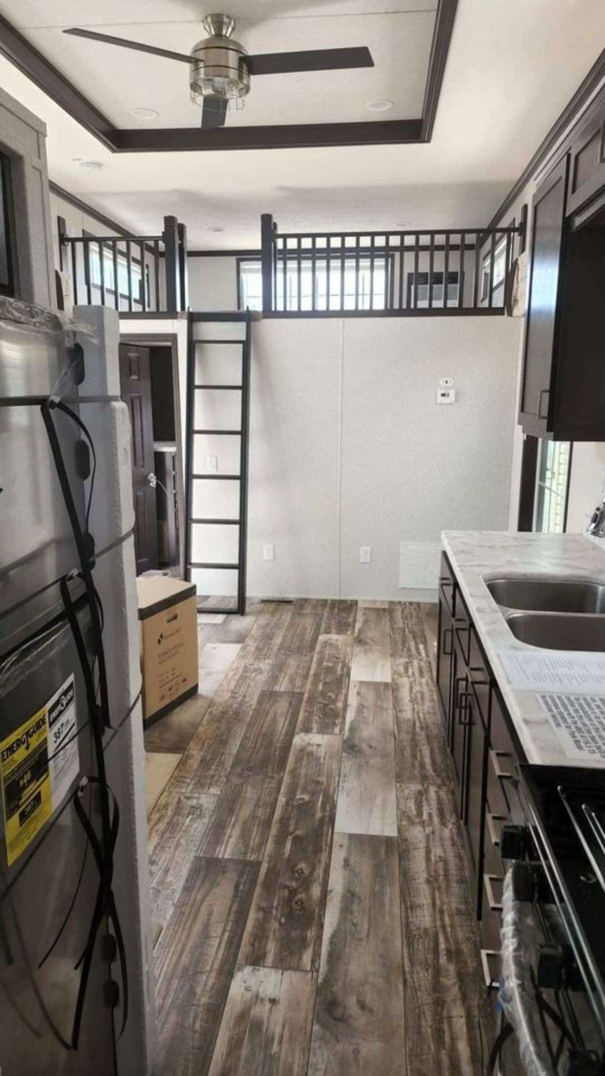 Living area of two bedroom tiny home