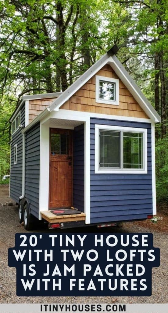 20' Tiny House With Two Lofts is Jam Packed with Features PIN (1)