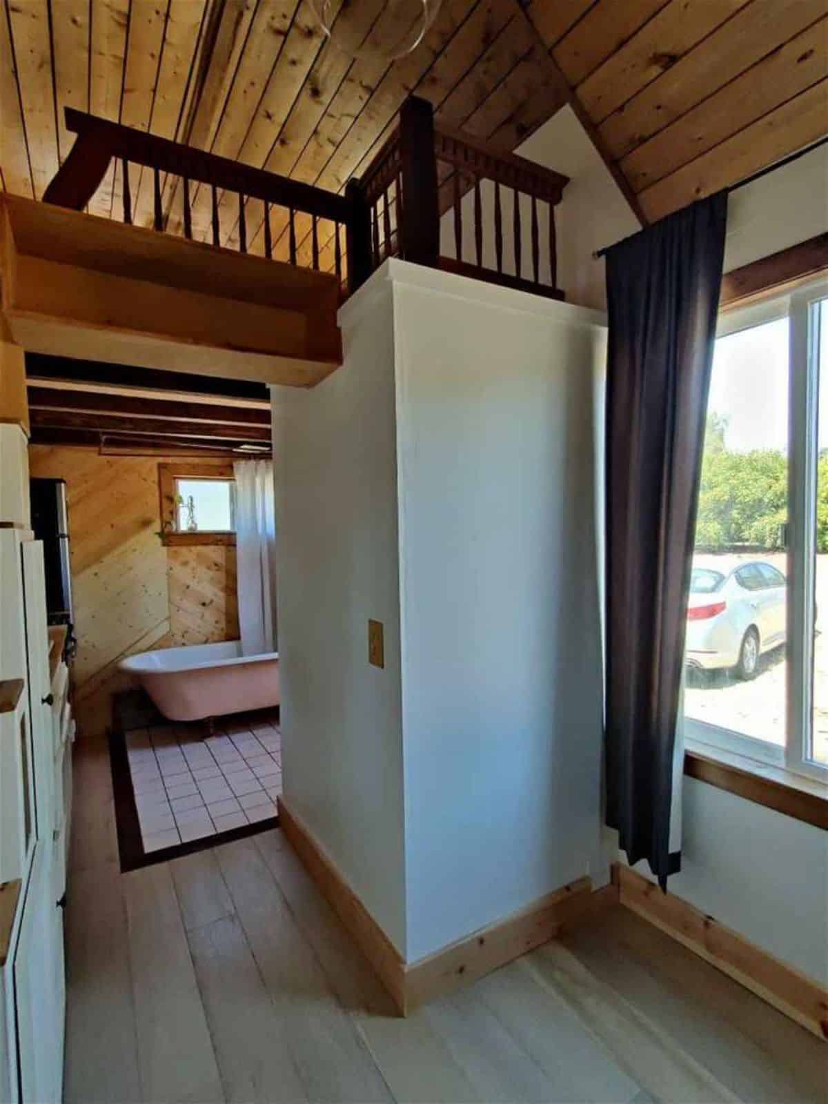 Open space in living area of 24’ ADU ready tiny house