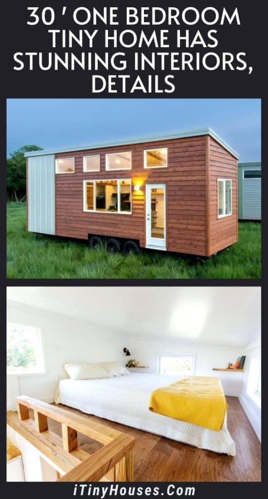 30′ One Bedroom Tiny Home Has Stunning Interiors, Details PIN (1)