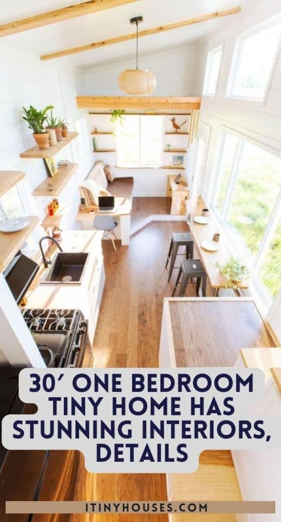 30′ One Bedroom Tiny Home Has Stunning Interiors, Details PIN (3)