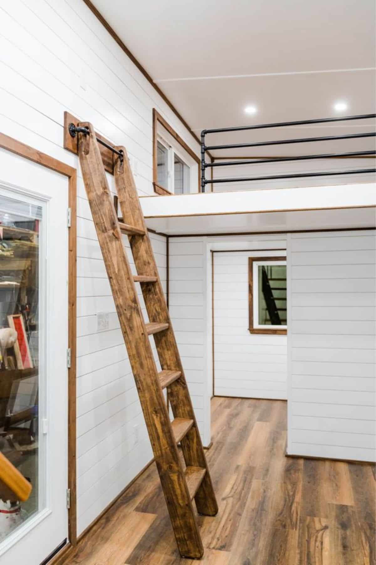 Ladder for the small loft of 34’ custom built tiny home