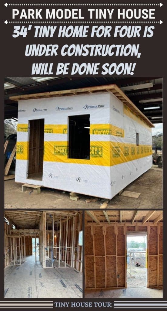 34' Tiny Home for Four Is Under Construction, Will Be Done Soon! PIN (1)