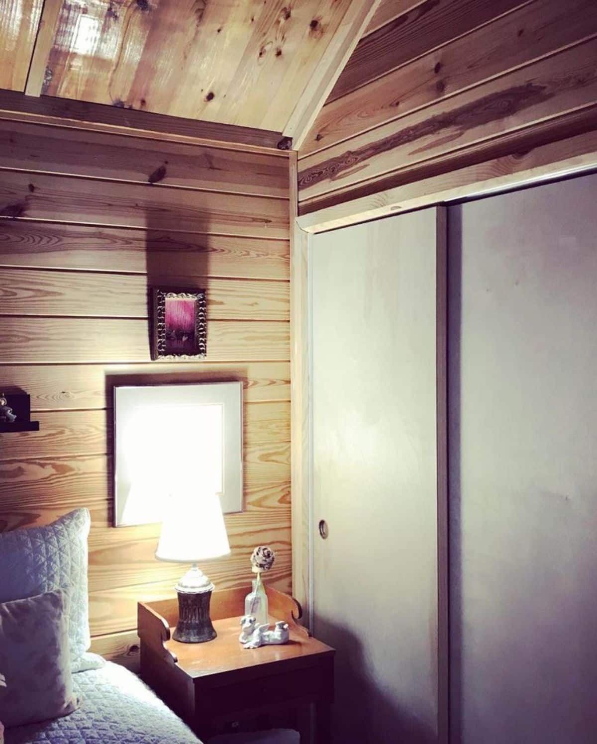 Bedroom of tiny home in Simple Life Community