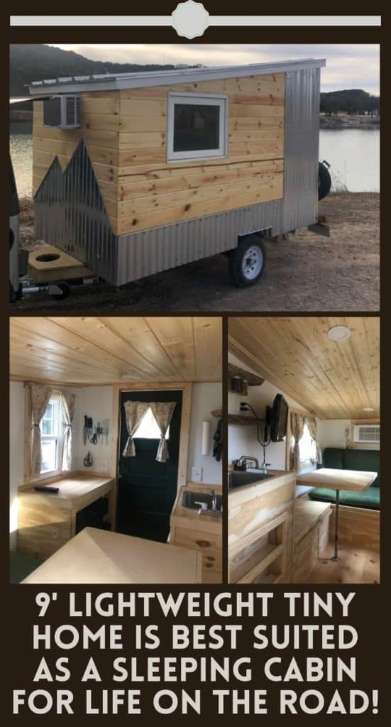 9' Lightweight Tiny Home Is Best Suited As a Sleeping Cabin for Life on the Road! PIN (2)