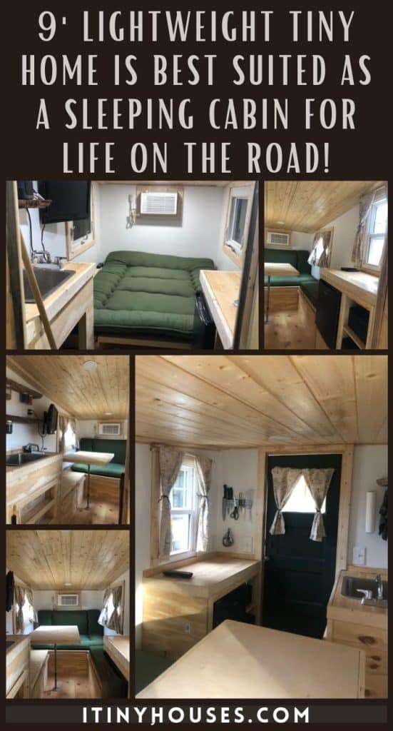 9' Lightweight Tiny Home Is Best Suited As a Sleeping Cabin for Life on the Road! PIN (3)