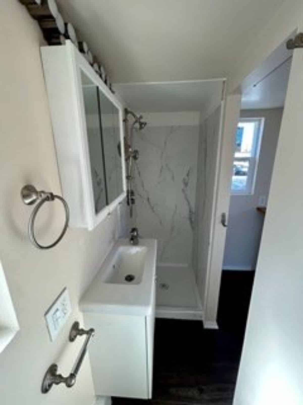 Bathroom area is stunning with standard fittings and separate shower area