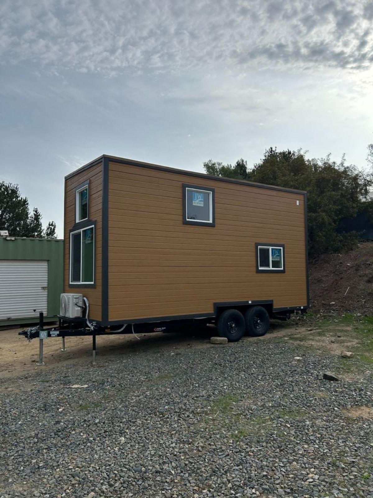 Backside of brand new tiny home