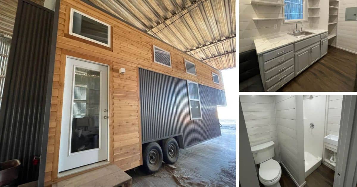 Rustic 30' Tiny House Packs In Appliances, Standing Height Loft