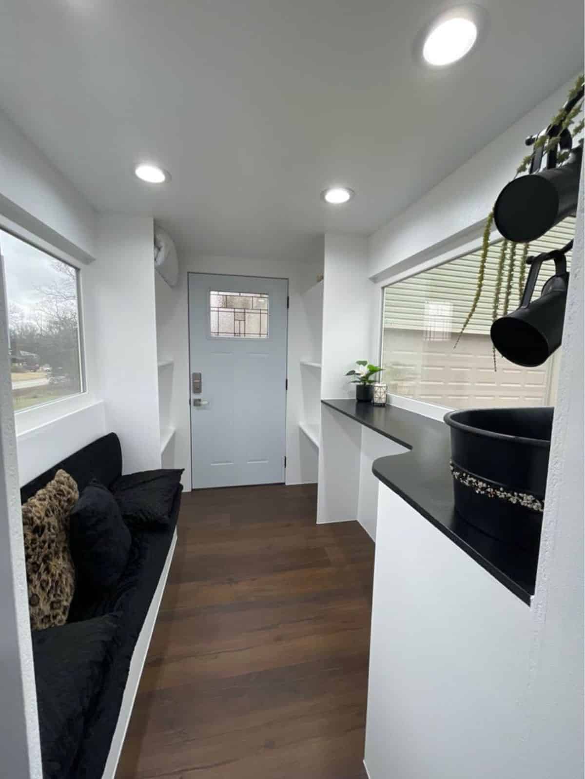 Full view interiors of mobile tiny house