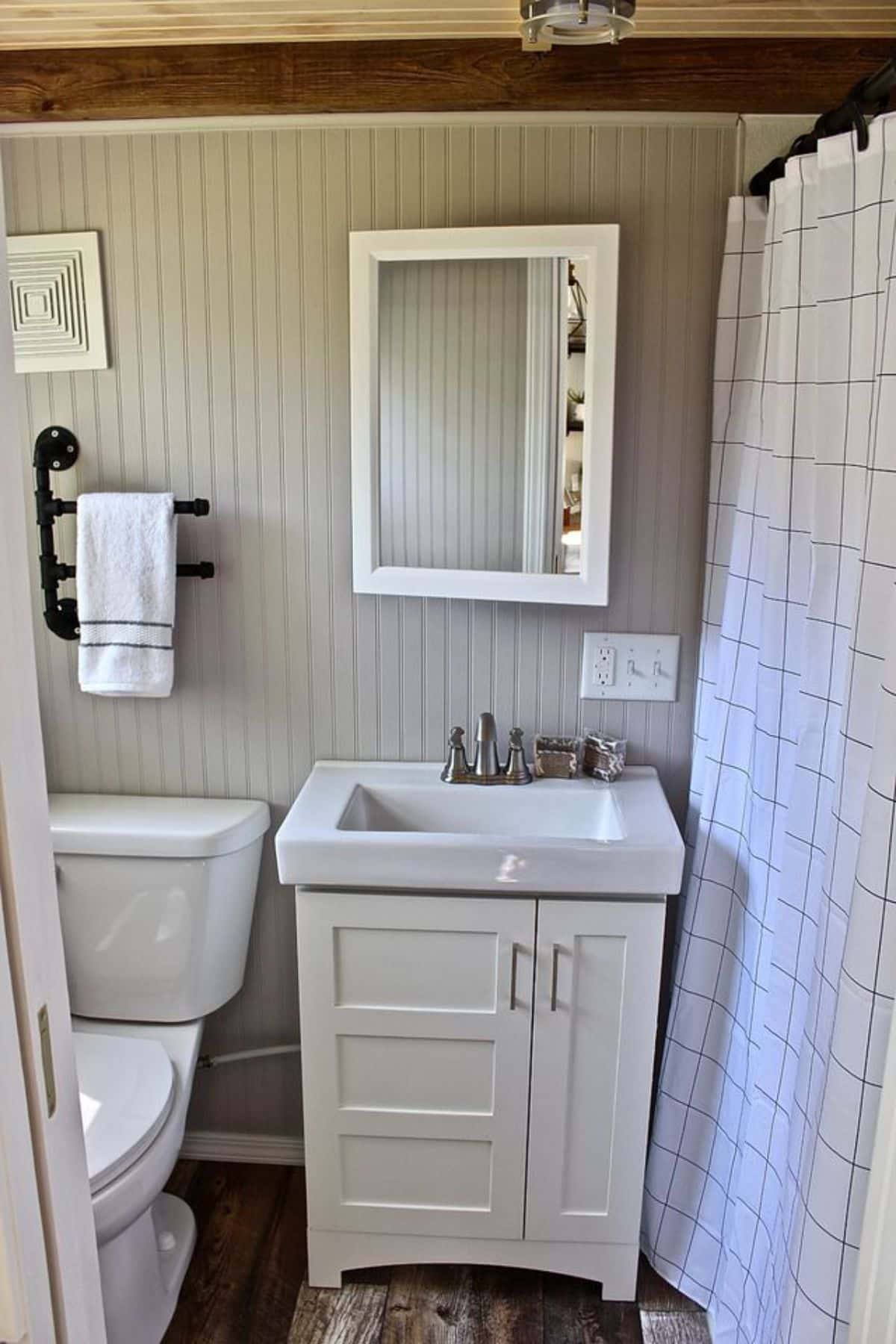 Standard fittings in bathroom of NOAH certified tiny home