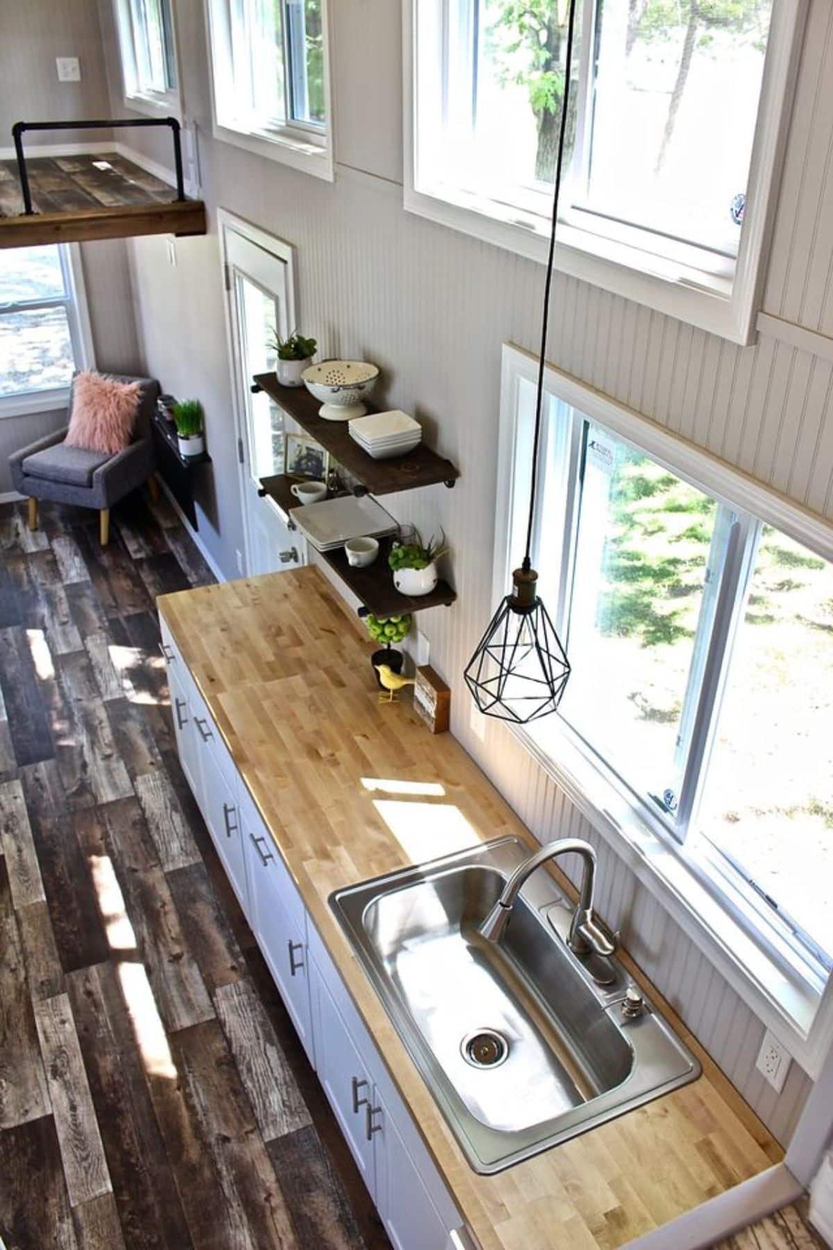 Kitchen area of NOAH certified tiny home