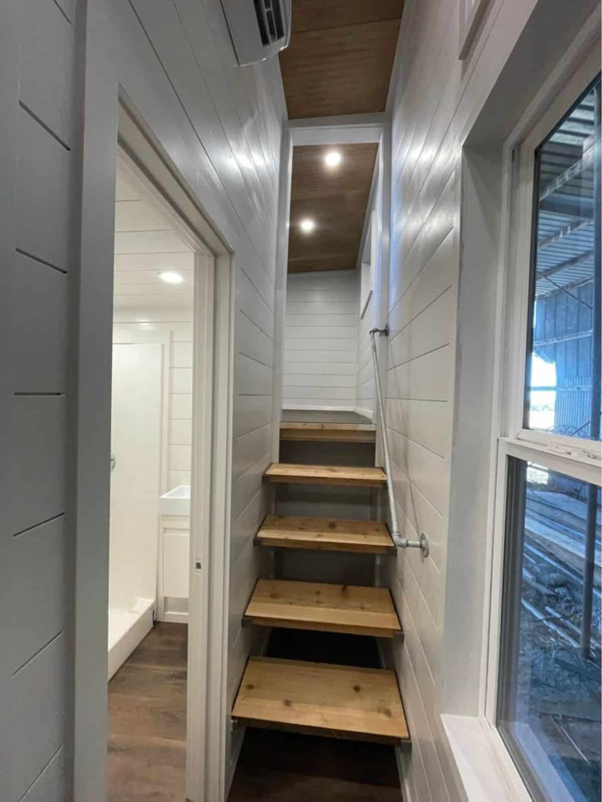 Stairs leading to loft bedroom