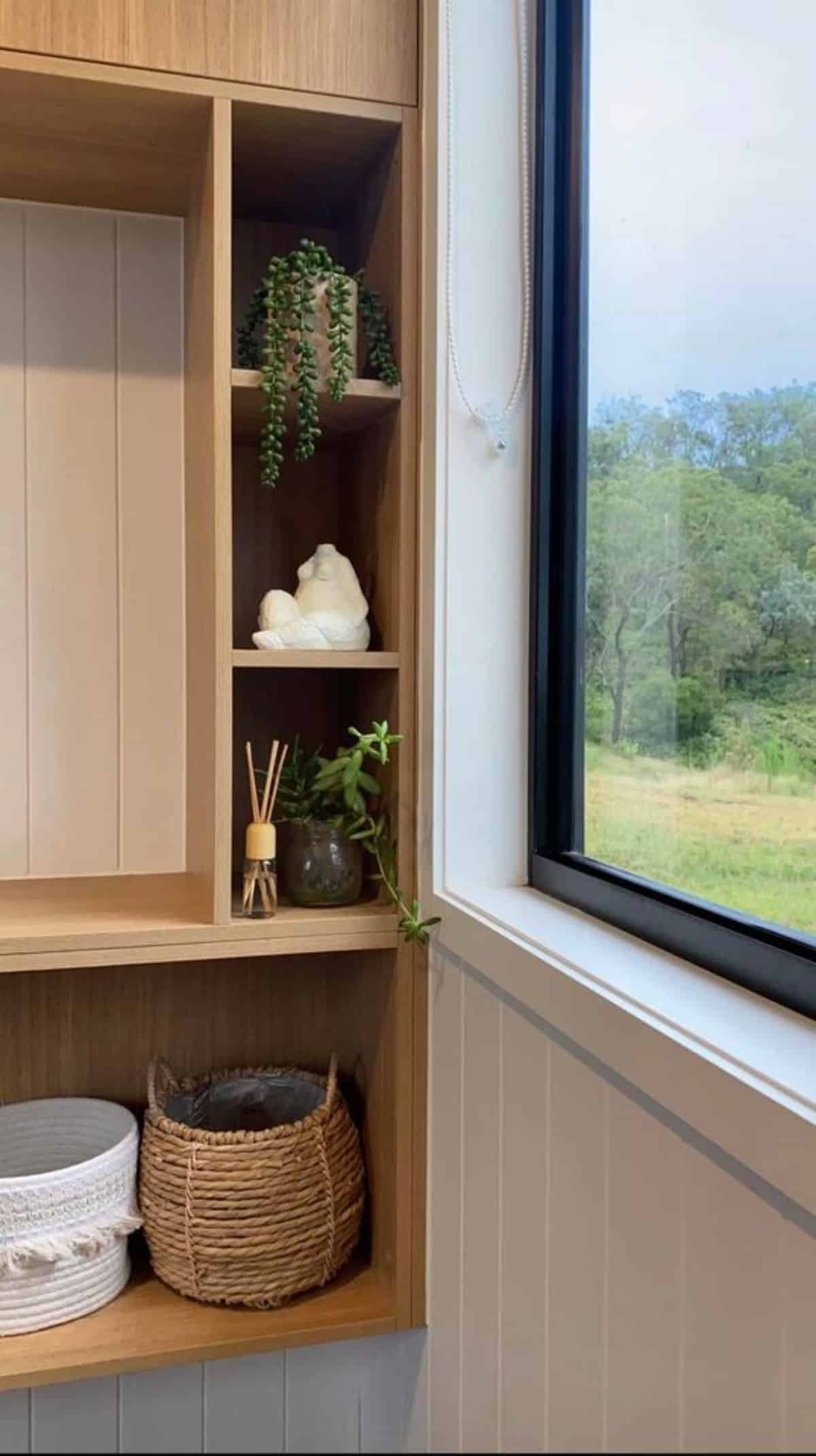 Storage cabinets of sustainable tiny home
