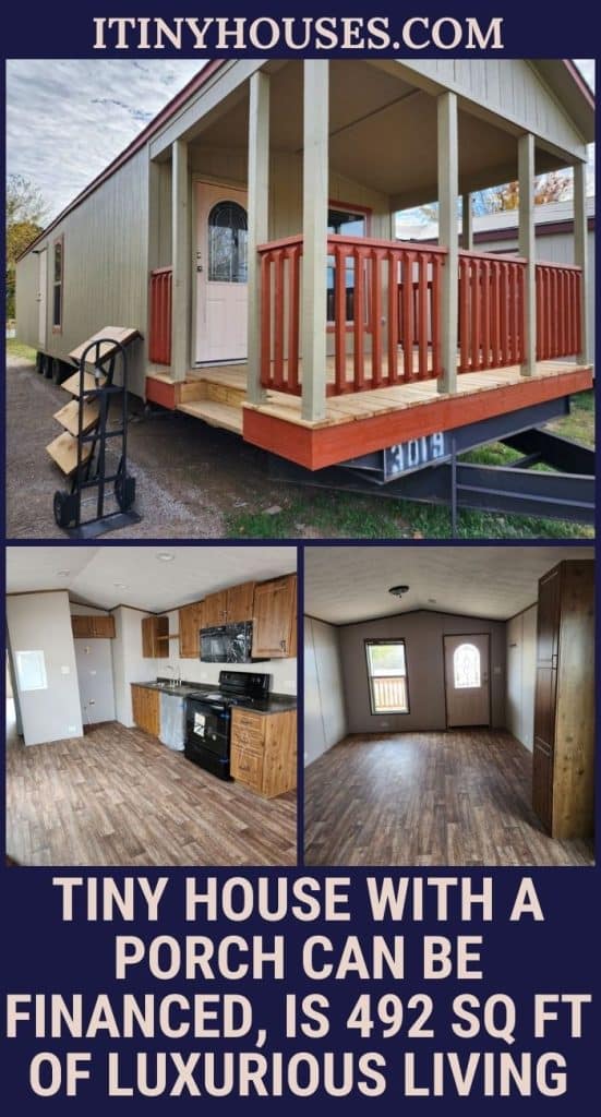 Tiny House With a Porch Can Be Financed, Is 492 Sq Ft of Luxurious Living PIN (2)