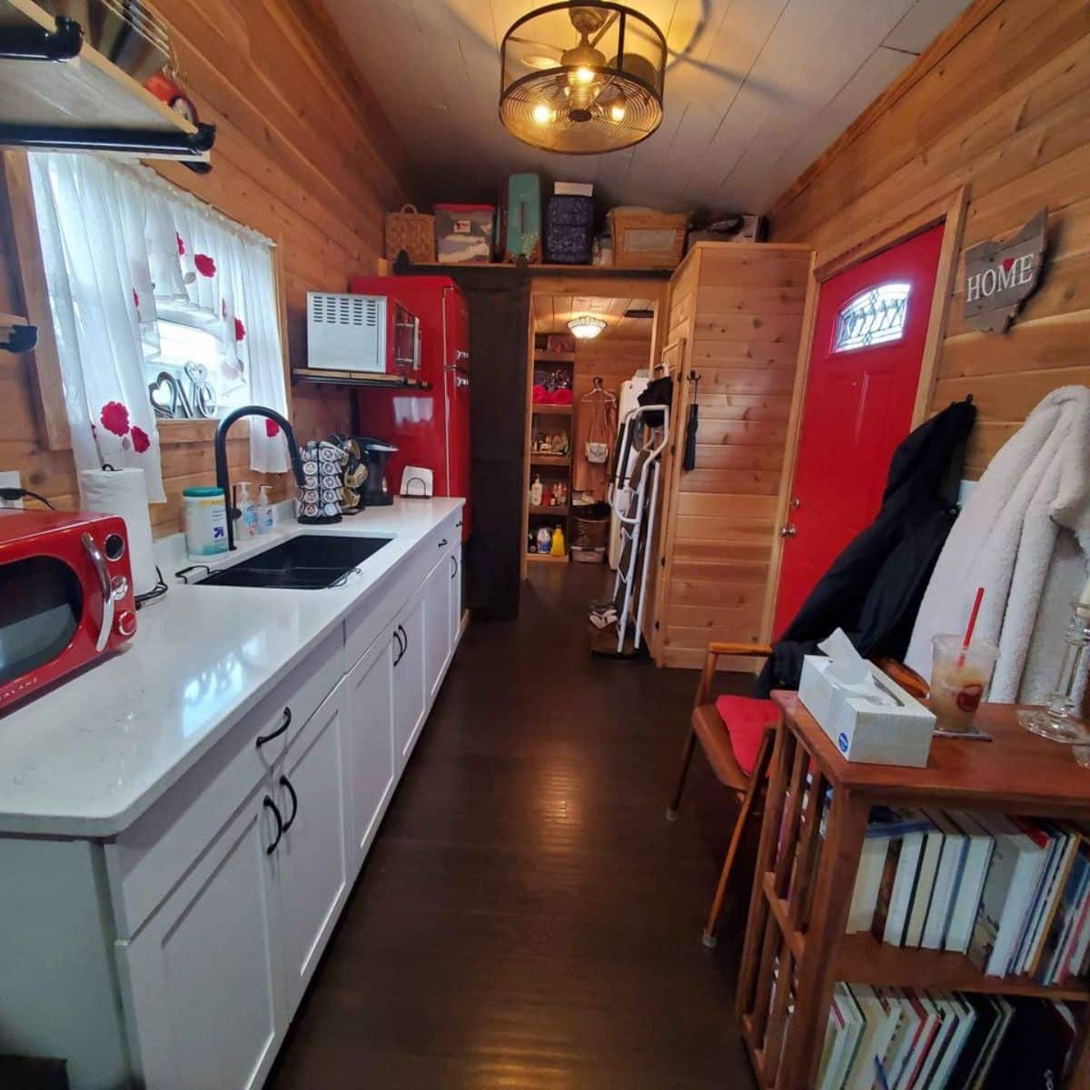 full length interiors of tiny custom home