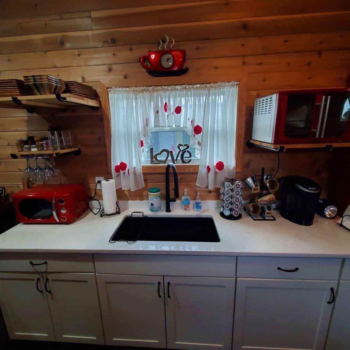 kitchen area of tiny custom home