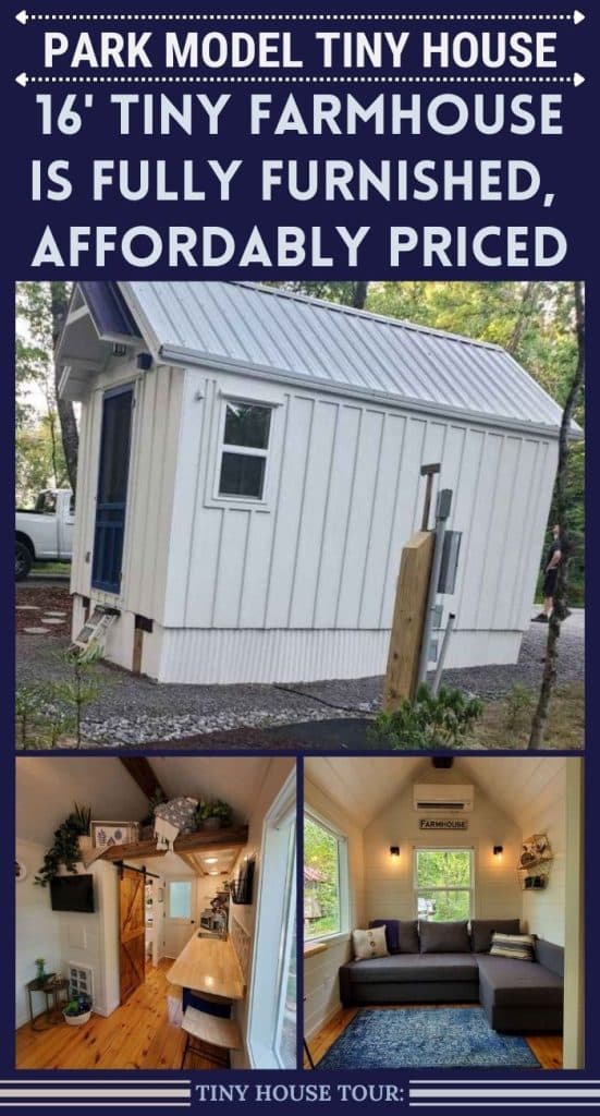 16' Tiny Farmhouse Is Fully Furnished, Affordably Priced PIN (1)