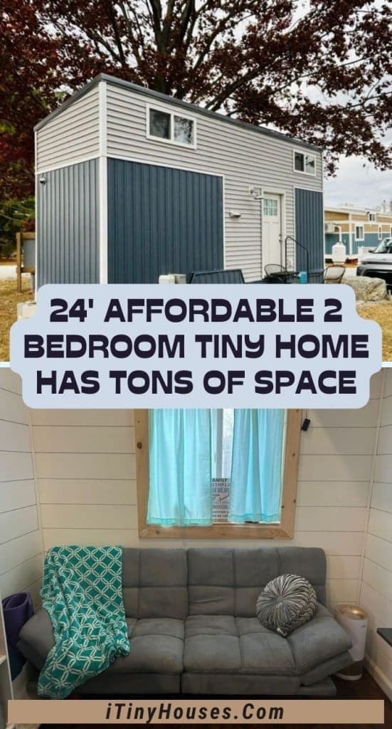 24' Affordable 2 Bedroom Tiny Home Has Tons of Space PIN (1)
