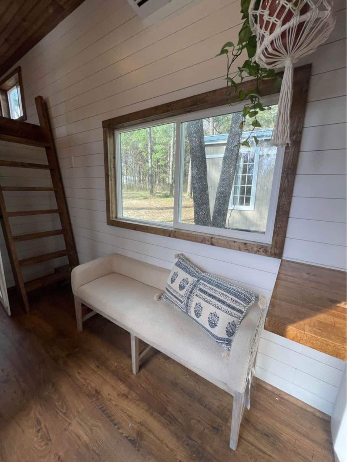 living area of 24’ tiny house on wheels