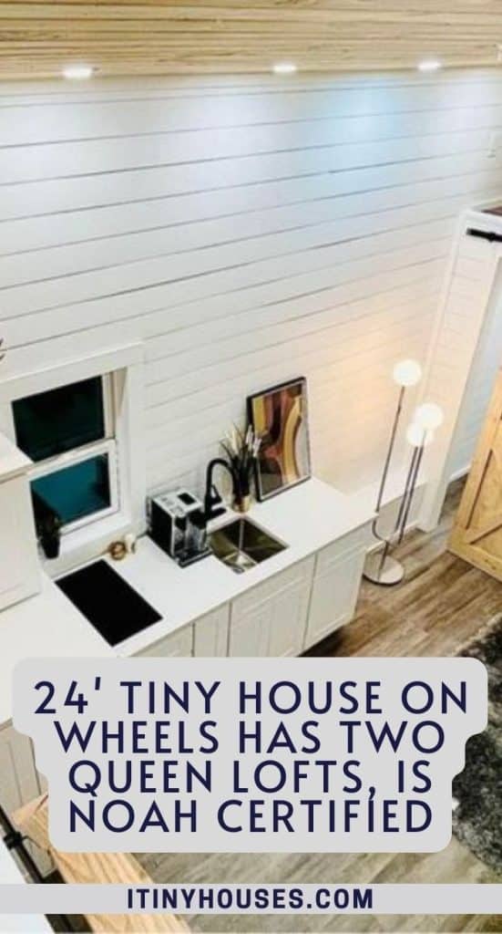 24' Tiny House on Wheels Has Two Queen Lofts, is NOAH Certified PIN (3)