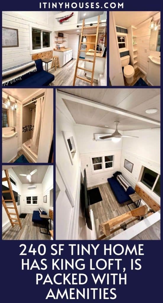 240 sf Tiny Home Has King Loft, is Packed With Amenities PIN (2)