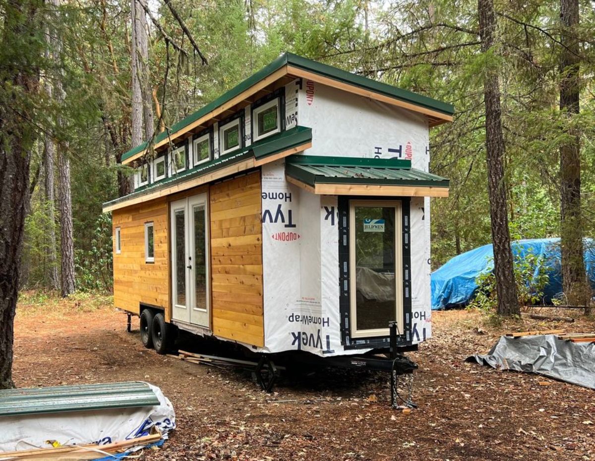 trailer-built tiny home from outside