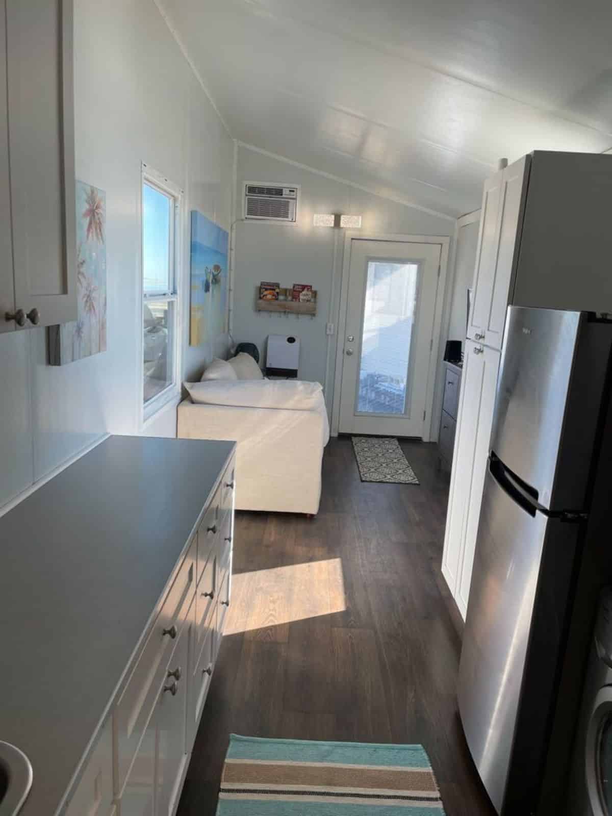 living area of tiny home on wheels