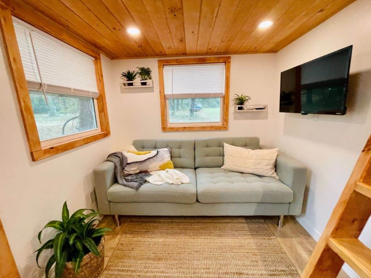living area of brand new tiny house