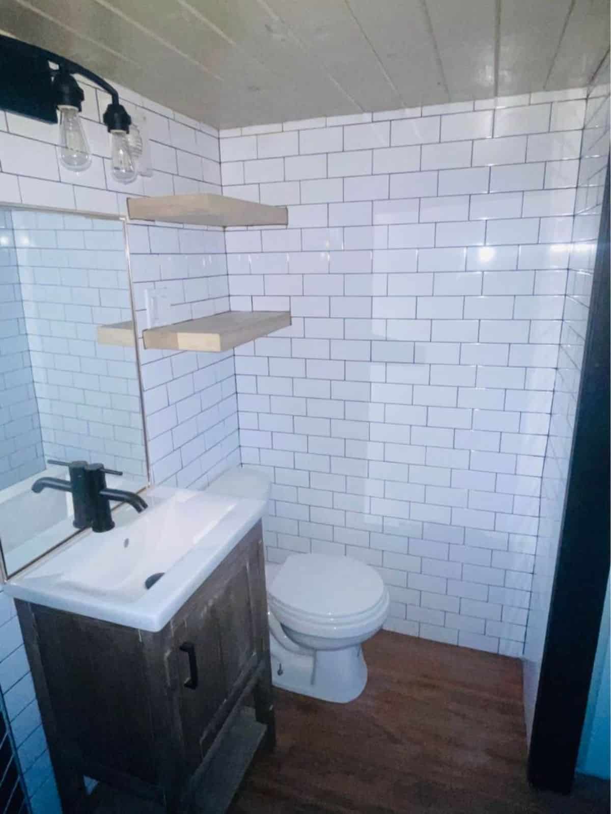 bathroom of brand-new tiny home