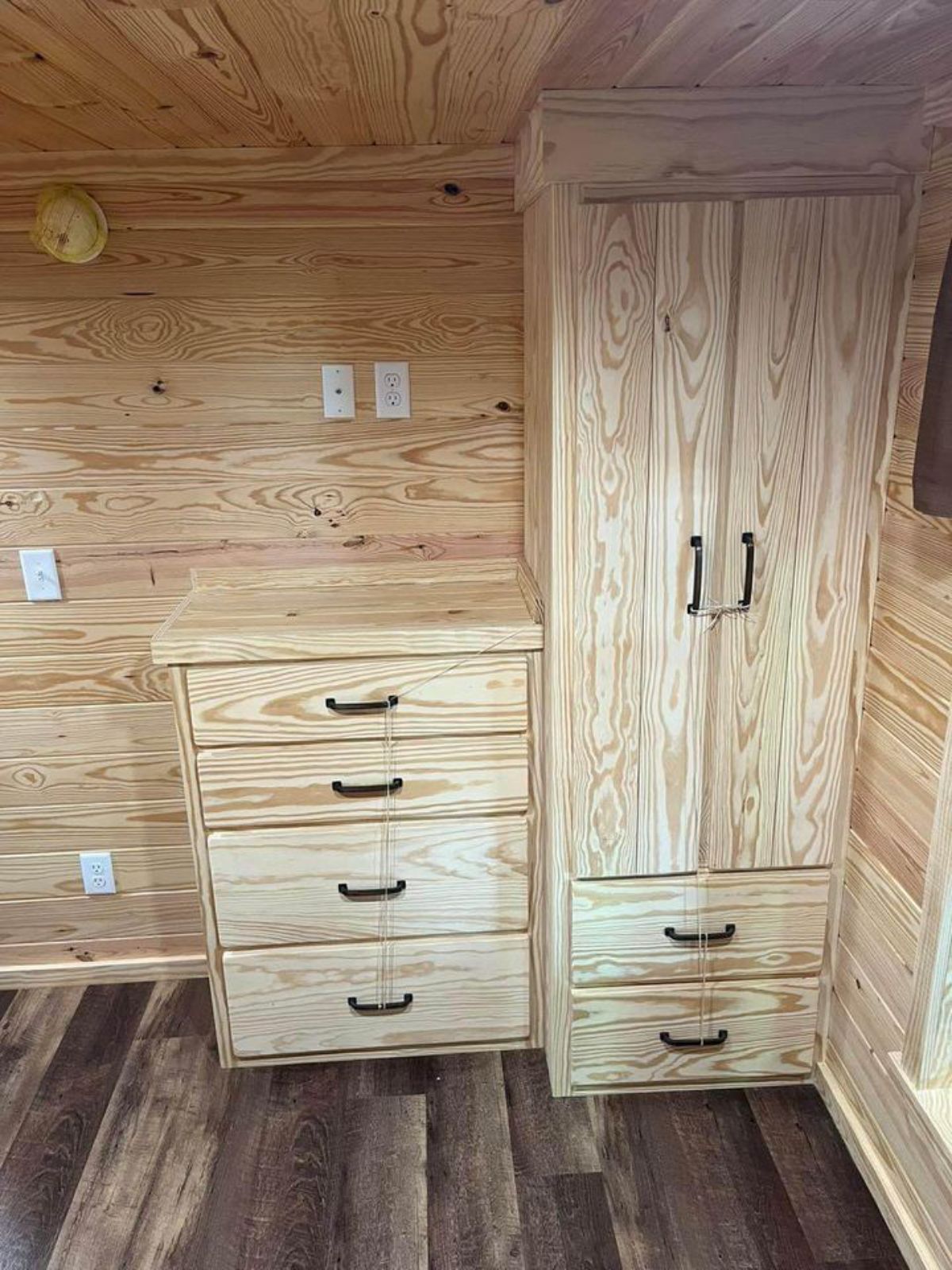 Wardrobe and storage cabinets are included in the deal