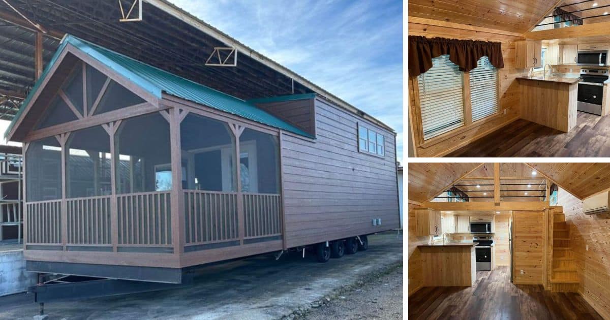 Custom Cabin Home Comes With A Porch, Loft And More!