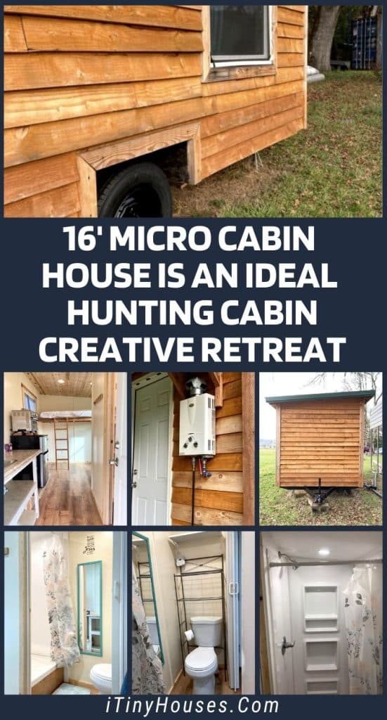 16' Micro Cabin House Is an Ideal Hunting Cabin Creative Retreat PIN (1)