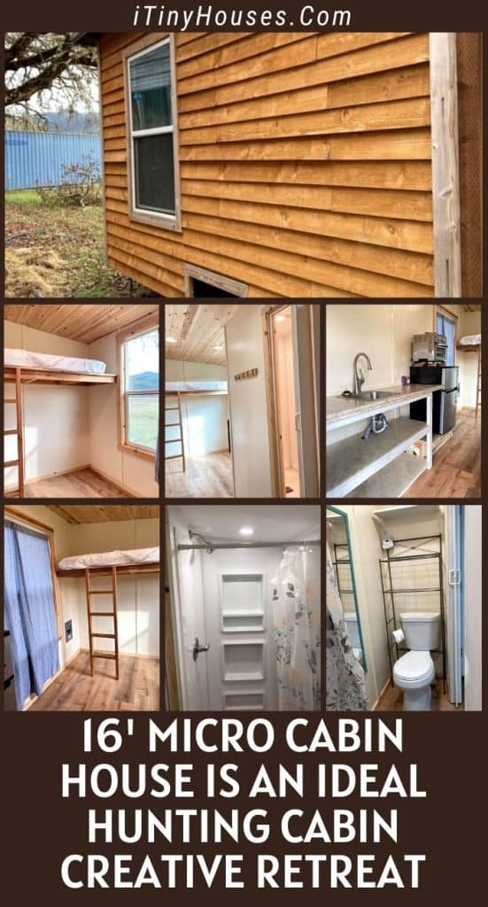 16' Micro Cabin House Is an Ideal Hunting Cabin Creative Retreat PIN (2)