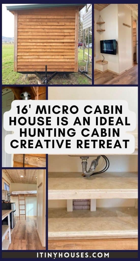 16' Micro Cabin House Is an Ideal Hunting Cabin Creative Retreat PIN (3)